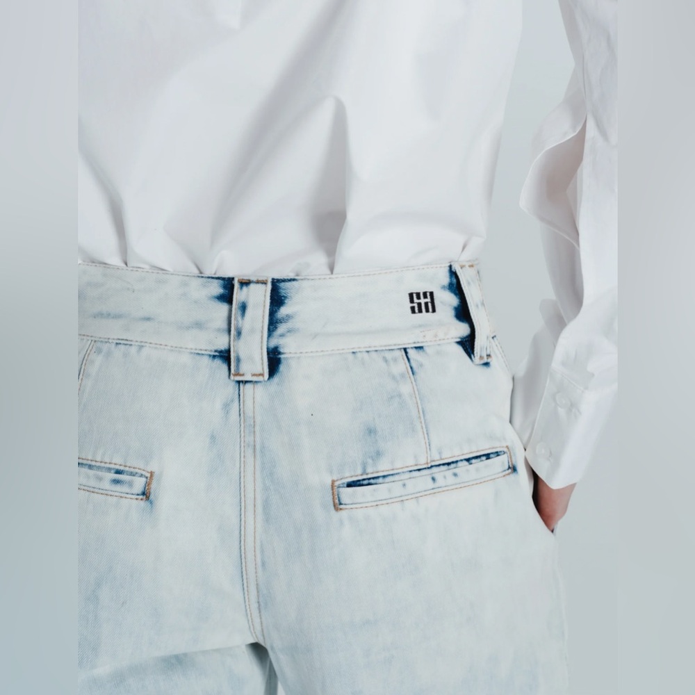 SAINTART NESSA DENIM PANT, INDIGO BLEACH size S new with tags - Picture 2 of 8